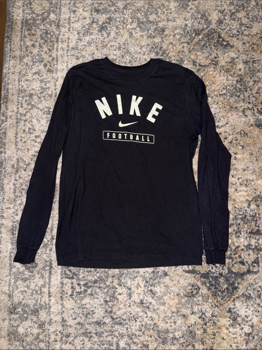 Nike Black Long Sleeve Football Graphic Tee
